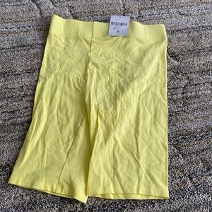 Yellow biker shorts